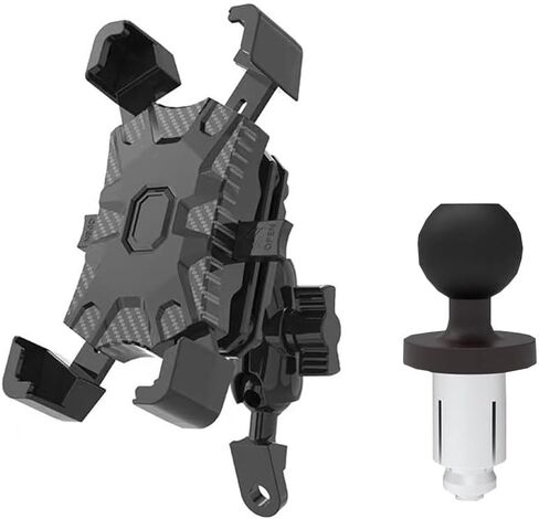 حامل هاتف دراجة نارية لثقب جذع الشوكة 13 مم - 19 مم، الهاتف الذكي 4.7 بوصة - 7.2 بوصة حامل هاتف بمرآة للدراجة النارية (حامل مرآة) in Kuwait