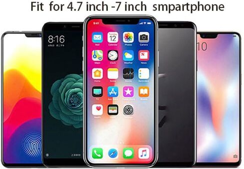 حامل هاتف دراجة نارية لثقب جذع الشوكة 13 مم - 19 مم، الهاتف الذكي 4.7 بوصة - 7.2 بوصة حامل هاتف بمرآة للدراجة النارية (حامل مرآة) in Kuwait