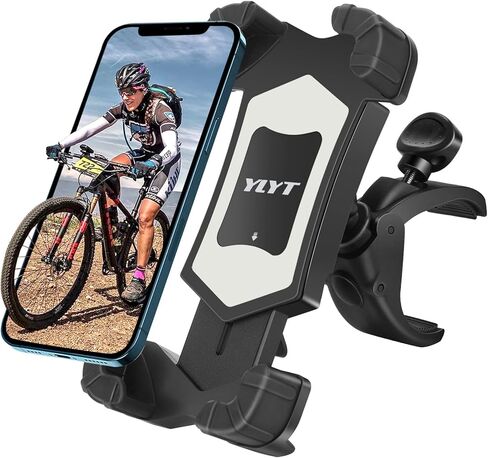 حامل هاتف للدراجة A1، حامل هاتف للدراجة النارية - مشبك للهاتف الخلوي بمقود الدراجة، مشبك هاتف سكوتر لهواتف iPhone 14 Plus Pro Max و13 Pro Max وGalaxy S22 وS21 والهواتف الذكية مقاس 4.7-6.8 بوصة in Kuwait