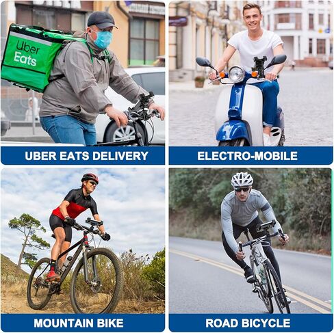 حامل هاتف للدراجة A1، حامل هاتف للدراجة النارية - مشبك للهاتف الخلوي بمقود الدراجة، مشبك هاتف سكوتر لهواتف iPhone 14 Plus Pro Max و13 Pro Max وGalaxy S22 وS21 والهواتف الذكية مقاس 4.7-6.8 بوصة in Kuwait