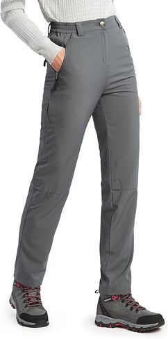 بنطال Foxelli للسيدات للمشي لمسافات طويلة - بنطال كارجو خفيف الوزن وسريع الجفاف قابل للتحويل للنساء مع جيوب بسحاب، مقاوم للماء in Kuwait