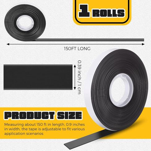 1/2'' x 150' Flexible Magnetic Tape Roll Magnetic Strips with Strong Adhesive Backing Magnetic Tape Strips Rolls for DIY Crafts Art Project Office Whiteboard & Fridge Organization in Saudi Arabia