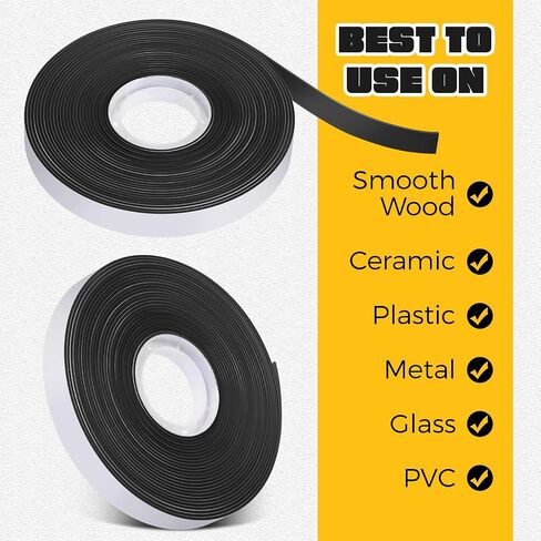 1/2'' x 150' Flexible Magnetic Tape Roll Magnetic Strips with Strong Adhesive Backing Magnetic Tape Strips Rolls for DIY Crafts Art Project Office Whiteboard & Fridge Organization in Saudi Arabia