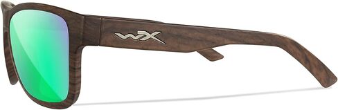 نظارات شمسية مستقطبة من Wiley X Ovation Captivate، نظارات أمان للرجال والنساء، حماية للعين من الأشعة فوق البنفسجية للرماية وصيد الأسماك وركوب الدراجات والرياضات الشديدة، إطارات خشبية غير لامعة، مرآة خضراء ملونة in Kuwait