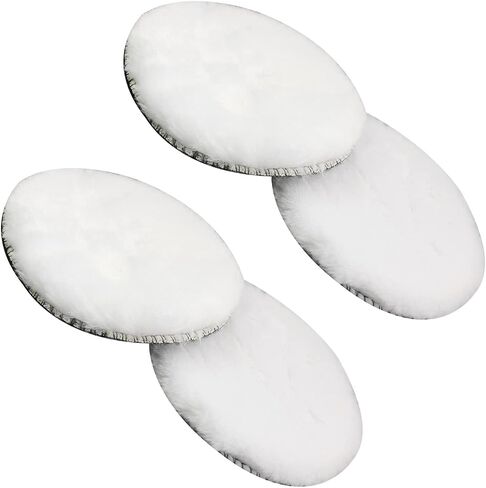 Auniwaig 8PCS Wool Polishing Pad,5-Inch Soft Sheepskin Buffing Pads with Hook and Loop Back Wool Cutting Pad for Furniture, Glass,Auto Orbital Polisher Buffer in Saudi Arabia