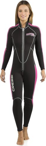 Cressi Ladies' Full Front Zip Wetsuit for Swimming, Snorkeling, Scuba Diving - Lido Long: Designed in Italy in Saudi Arabia