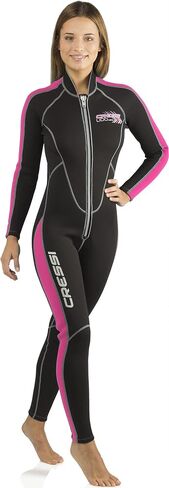 Cressi Ladies' Full Front Zip Wetsuit for Swimming, Snorkeling, Scuba Diving - Lido Long: Designed in Italy in Saudi Arabia