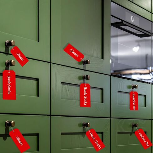 200 Pieces Red Plastic Shipping Tags with Wire Equipment Shop Blank Tags with Wires 4 3/4" x 2 3/8" Hang Waterproof Tags for Gift Bags Identification Inventory Control Shop Outdoors in Saudi Arabia