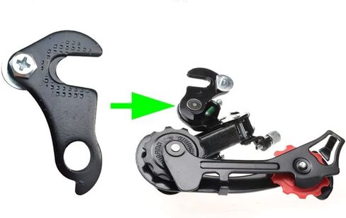 شماعة خلفية للدراجة، خطاف خلفي لدراجة الطريق MTB مع محول صامولة ومسمار متوافق، أسود، 2 × 1 × 0.5 بوصة (WG002-BK) in Saudi Arabia