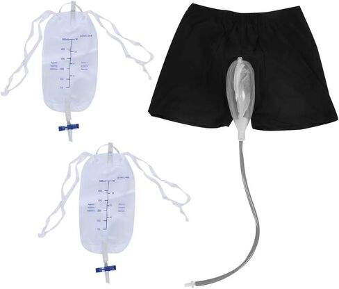 حقيبة تبول قابلة للارتداء، حقيبة بول للرجال، سراويل ناعمة قابلة للحمل لسلس البول ومضادة للتسرب، نظام مبولة مثالي للرجال (M) in Kuwait