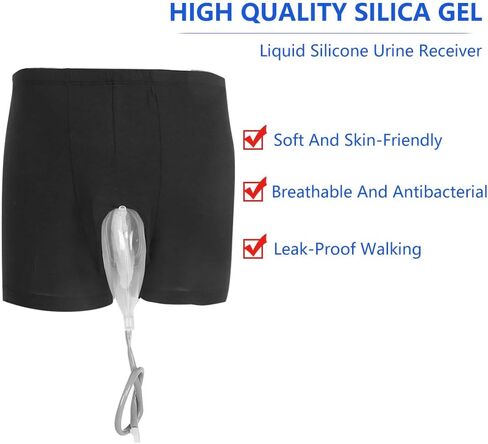 حقيبة تبول قابلة للارتداء، حقيبة بول للرجال، سراويل ناعمة قابلة للحمل لسلس البول ومضادة للتسرب، نظام مبولة مثالي للرجال (M) in Kuwait