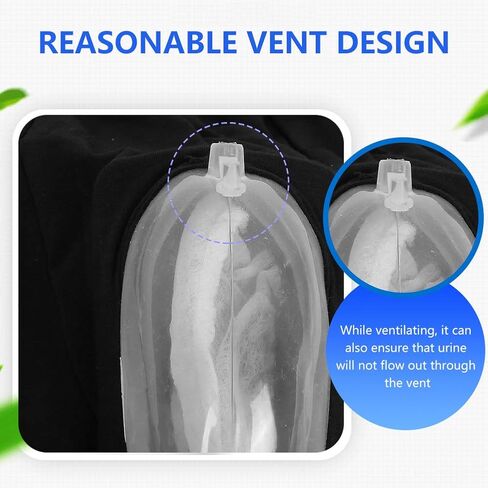 حقيبة تبول قابلة للارتداء، حقيبة بول للرجال، سراويل ناعمة قابلة للحمل لسلس البول ومضادة للتسرب، نظام مبولة مثالي للرجال (M) in Kuwait