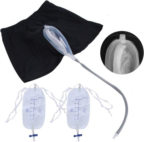 حقيبة تبول قابلة للارتداء، حقيبة بول للرجال، سراويل ناعمة قابلة للحمل لسلس البول ومضادة للتسرب، نظام مبولة مثالي للرجال (M) in Kuwait