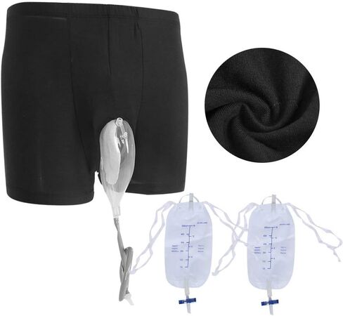 حقيبة تبول قابلة للارتداء، حقيبة بول للرجال، سراويل ناعمة قابلة للحمل لسلس البول ومضادة للتسرب، نظام مبولة مثالي للرجال (M) in Kuwait