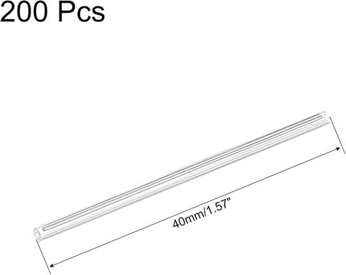 uxcell 15mm 1.35mm OD Fiber Optic Sleeves, 2 Ends Pre-Shrunk Fiber Optic Fusion Splice Tube Protector Sleeves, Clear Heat Shrinkable Tubing 200pcs in Kuwait