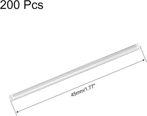 uxcell 15mm 1.35mm OD Fiber Optic Sleeves, 2 Ends Pre-Shrunk Fiber Optic Fusion Splice Tube Protector Sleeves, Clear Heat Shrinkable Tubing 200pcs in Kuwait