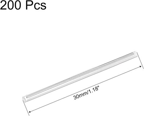 uxcell 15mm 1.35mm OD Fiber Optic Sleeves, 2 Ends Pre-Shrunk Fiber Optic Fusion Splice Tube Protector Sleeves, Clear Heat Shrinkable Tubing 200pcs in Kuwait