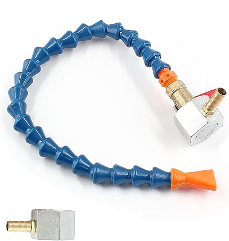 Waziaqoc 2PCS Adjustable Magnetic Base (1/4PT Thread) with 1pc Round Nozzle Flexible Water Oil Coolant Pipe Hose in Saudi Arabia
