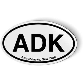 Stickers and Tees ADK Adirondacks New York Oval - Car Magnet - 5"