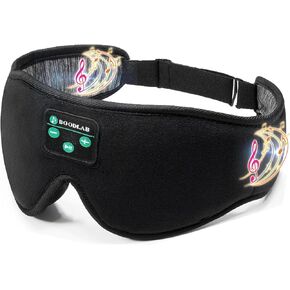 Sleep Headphones, Boodlab Bluetooth Eye Mask for Sleeping, Sleep Mask with Bluetooth Headphones