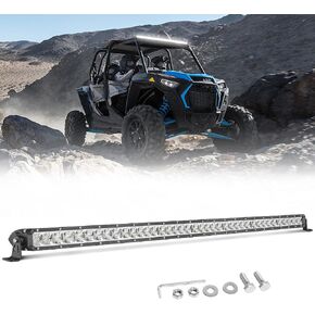 10 بوصة شريط الضوء ، Niwaker 50W صف واحد LED LED شريط بقعة الفيضان مصابيح القيادة على الطريق عكس النسخ الاحتياطي الإضاءة المصد مصابيح المضاد للماء قضبان LED لقطات الشاحنة ATV UTV