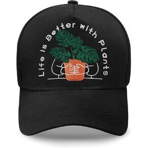 Gardening Gifts for Women, Gardening Hat, Adjustable Gardeners Baseball Cap Black