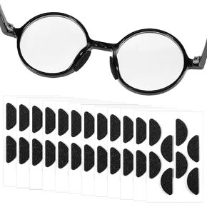 48 زوجًا من وسادات الأنف الرغوية الناعمة السوداء على شكل نظارات D-pad pad pad self head eyglass vals palcs استبدال نظارات إسفنجة غير انزلاقية للنظارات الشمسية والنظارات