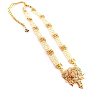 JewarHaat Indian Gold Plated Necklace Set Multi-Stones Pearls Polki Grand Moti Rani Haar Ad Cz Fashion Jewelry With Out Earrings for Women (Necklace -1)