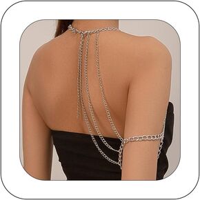 Women's Fashion Body Jewelry Sexy Multi-layer Shoulder Chain Metal Chain Halter Neck Shoulder Body Chains Shirt Dress Accessories