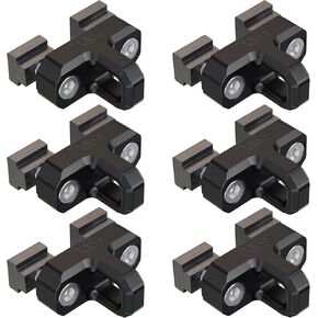 RENO Tacoma Bed Rail Cleats, Cargo Trailer Tie Down Anchors Compatible with Tacoma Tundra Gladiator Ram 1500, Replaces PT278-35160/35111/35112/35100-S1/35050-S1 PT785-35050-S1 (Aluminum, Black, 2PCS)