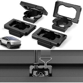 4-Pack D-Rings for Tesla Cybertruck 2023-2025 Heavy Duty Tie Down Anchors Accessories Compatible with Cybertruck