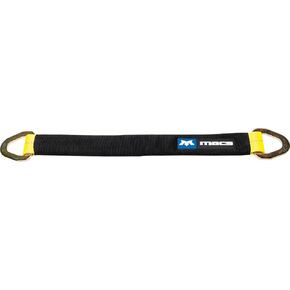 Mac's Custom Tie-DownsMac Tie Downs 121724 Black 24" x 2" Axle Strap with Delta Ring and Protective Sleeve - 10,000 lb Load Capacity