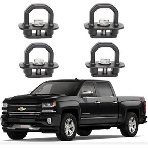 اربط مرساة مرساة سرير الجدار الجدار المتوافق مع 2007-2023 تشيفي سيلفرادو/GMC Sierra ، 2015-2023 Chevy Colorado/GMC Canyon ، 4Pack Black