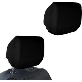 4 PCS Car Car Carrest Cover ، واقيات مسند الرأس ، وملحقات مقعد السيارات القابلة للطي ، Universal لمعظم السيارات (أسود)