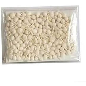 Desirous Handmade White Cotton Diya Batti (Wicks) / Diya Batti for Puja (Wicks) / Jot batti for Pooja (Pack of 100 pcs)