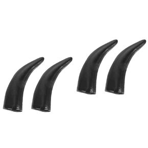 Mikinona 2 pairs Imitation Fake Bull Horns Halloween Costume Headband Accessory for Party Dress Up