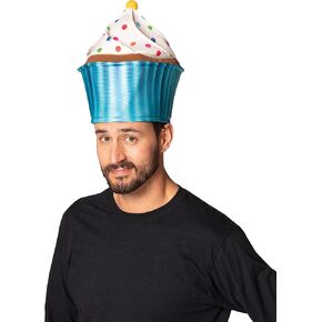 Rasta Imposta Blue Cupcake Hat Costume Accessory Muffin Cake Cup Cake Accessories Hats Headwear Costumes, Adult One Size