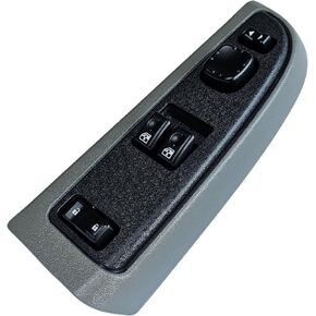 SWITCHDOCTOR Window Master Switch & Light Gray Bezel Set for 2003-2006 Chevrolet Silverado & GMC Sierra; Avalanche (Standard Cab Pickup, Single Cab, 15883318, 15883322, Chevy)