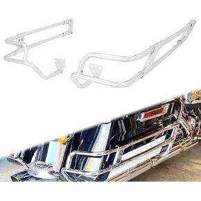 HDBUBALUS Motorcycle Rear Saddlebag Guards Support Kit for Harley Touring CVO Electra Road Glide Road King Ultra Limited Low 2014-later (Color: Chrome)