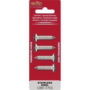Cruiser Accessories 80430 License Plate Frame Fasteners, Tapping Stainless