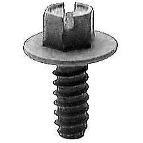 Auveco # 16421 Slotted Hex Washer Head License Plate Screw #14 X 5/8" Black. Qty 50.