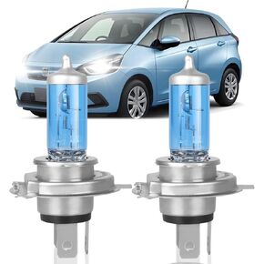 Fit for For 2006-2020 Honda Fit High Performance Halogen Headlight Bulbs,9003/H4 High Low Dual Beam Headlamp Replacement Bulbs Kit, Plug and Play,Pack of 2