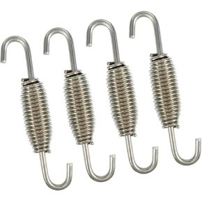 4pcs 68mm 2.68" Motorcycle Muffler Exhaust Pipe Spring Universal Stainless Steel Silver Tone Auto Replacement Parts