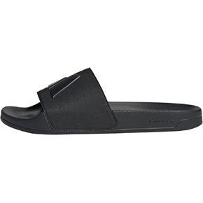 adidas Unisex Adilette Shower Slide Sandal, Black/Black/Black, 6 US Men