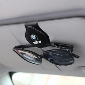 حامل طراز شمسي مغناطيسي لـ Car Visor - مقطع عالمي للنظائر لنظارات مرسيدس بنز - إكسسوارات سيارات جلدية لأشعة الشمس أسود