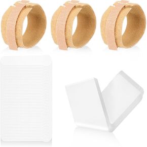 50Pcs Disposable Urinary Bag Set with 3Pcs Male External Catheter Adjustable Condom Straps and 50Pcs Disposable Holder Band for Male Bedridden Patients, Incontinence Care