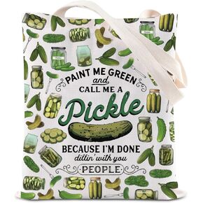 Kuiyai Funny Pickle Tote Bag Beacle Bag Bag Palcling Gift dill pickle food formentation gift gift pickle gift