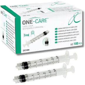 MediVena ONE-CARE 1ml Luer-Lock Syringes, Sterile, Low Dead Space, 100/bx Blister-Packed Syringes 1cc in Kuwait