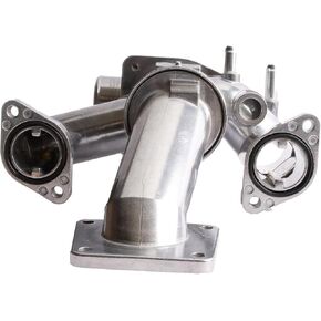 MITZONE Aluminum Automotive Engine Coolant Thermostat Housing Water Outlet Assembly Compatible with 2004-2005 Jaguar Vanden Plas XJR XJ8 2003-2005 Jaguar S-Type 2005 Super 4.2L V8 AJ89485
