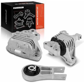 A-Premium 3PCS Motor Motor Motor Motion and Transmission Mount مجموعة متوافقة مع Jeep Cherokee 2014 2015 2015 2017 ، L4 2.4L ، Waspurated بشكل طبيعي ، استبدل# 68256971AB ، 68418876AB